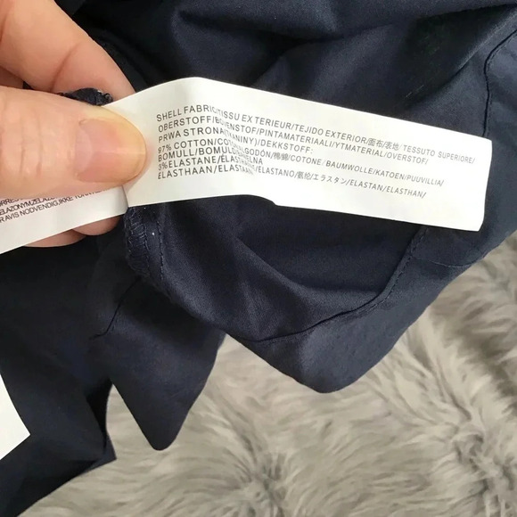 Moon River Anthropologie Puff-Sleeve Dress Fit & Flare Summer Casual Navy Size S - Picture 9 of 9